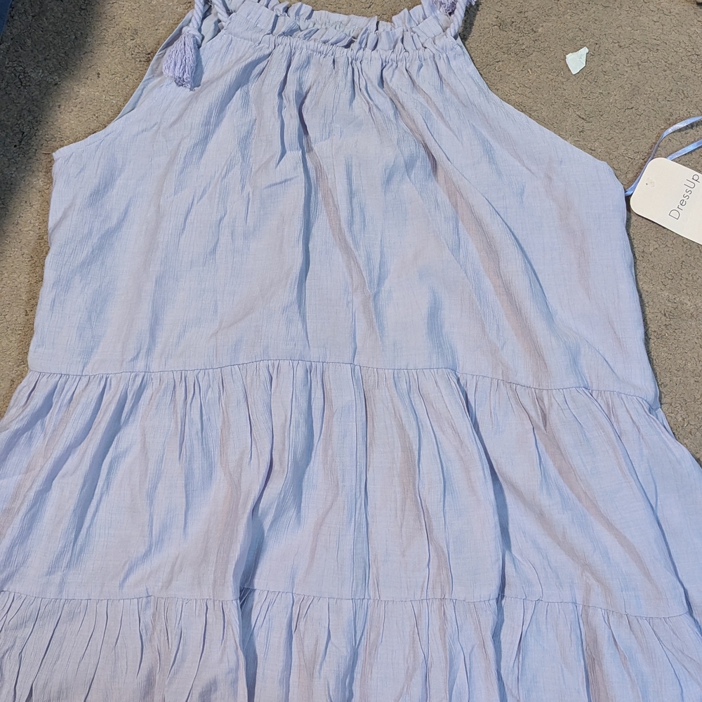 Dee Elle Purple Tiered Halter Sundress